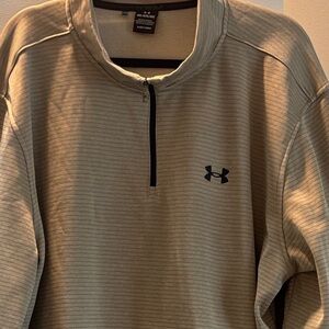 Under Armour Light Gray Striped Pullover